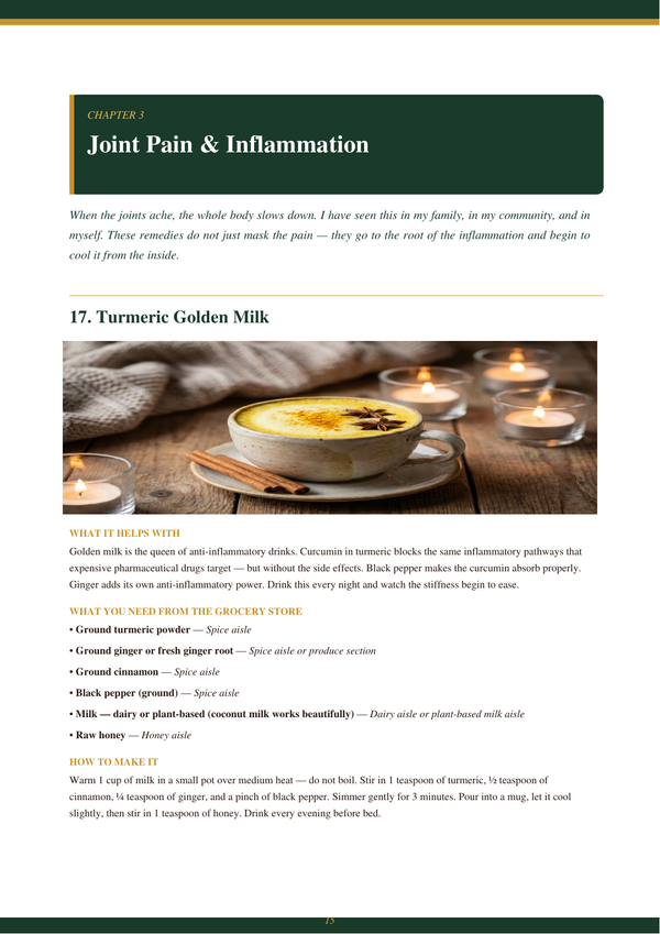 Inside page preview: Joint Pain and Inflammation remedies